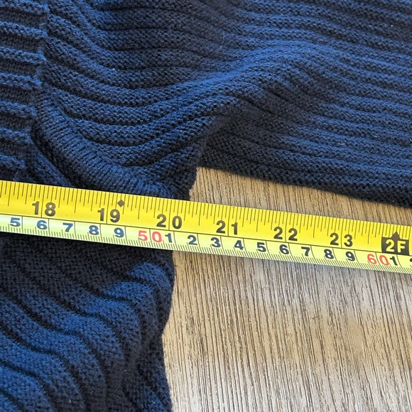 Banana Republic Navy Draped Cardigan Sweater. 100% Organic Cotton. - Picture 5 of 6